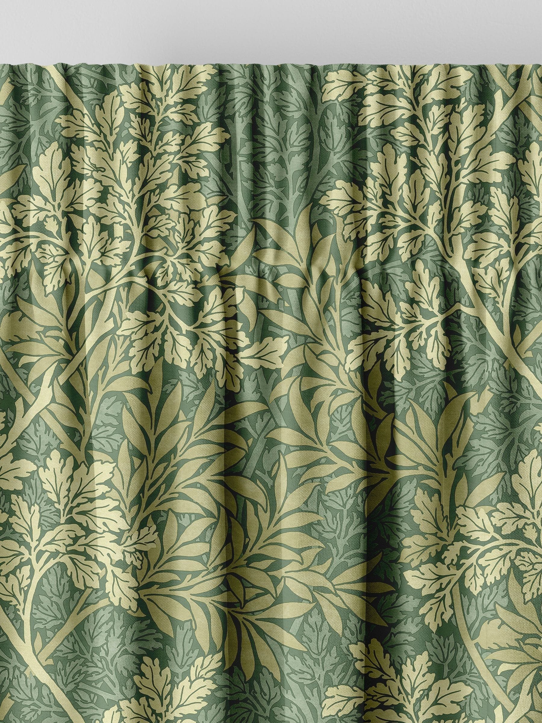William Morris Apple Green Foliage made to measure curtains, UK version