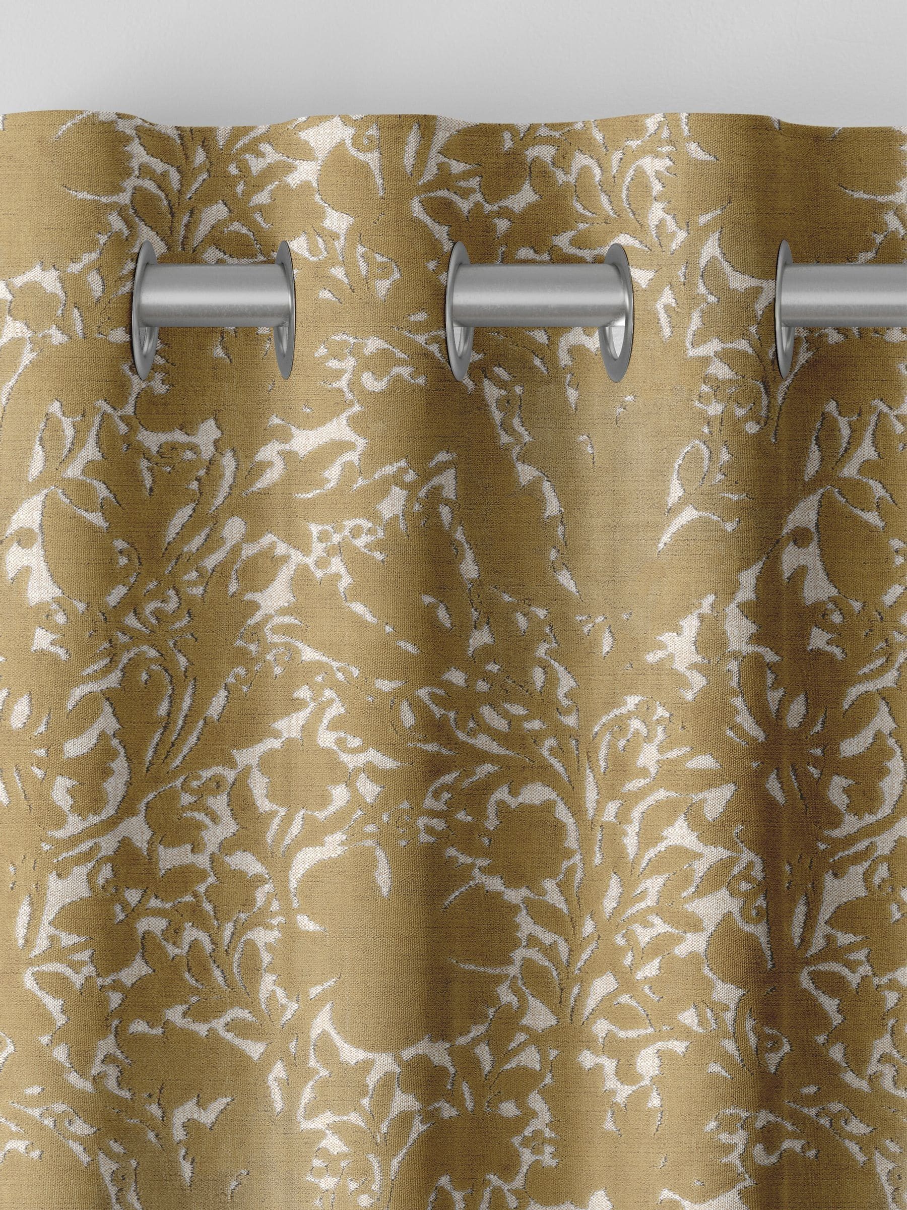 William Morris Compton Silhouette velvet curtains natural - British product