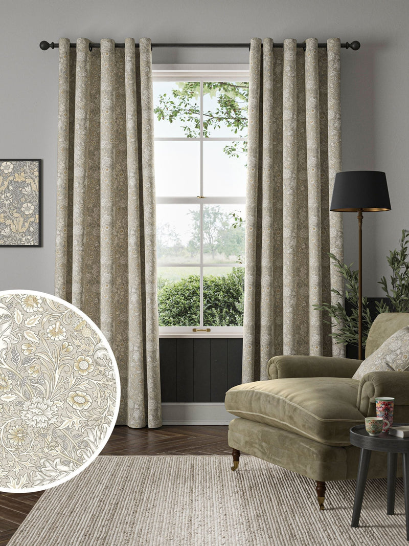 William Morris Double Bough natural cotton curtains (British brand)