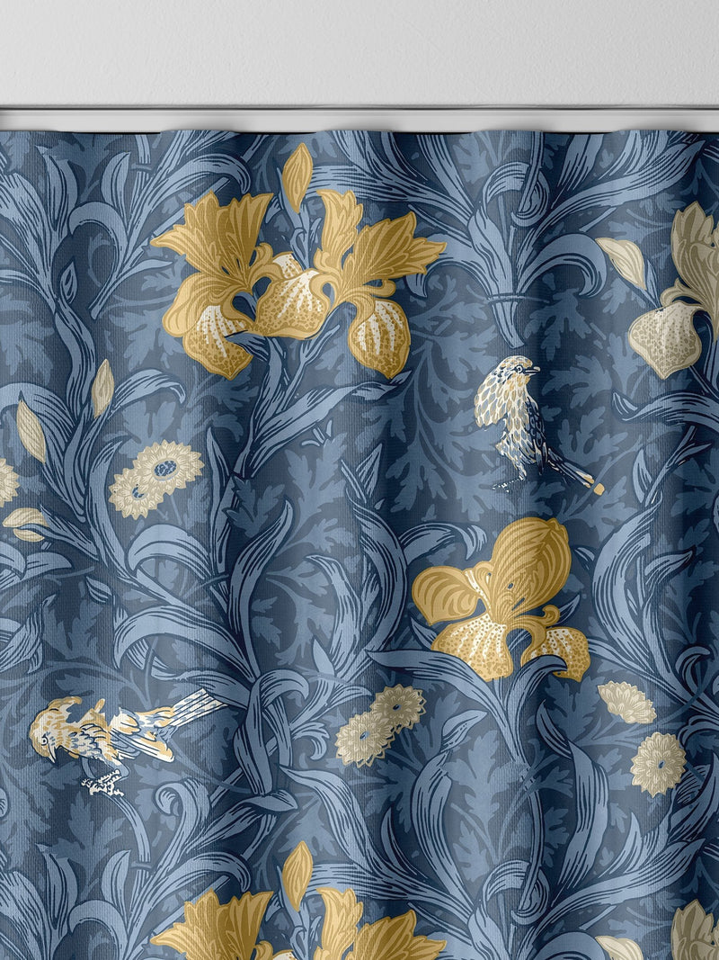 William Morris River Blue Iris made to measure curtains (British brand)