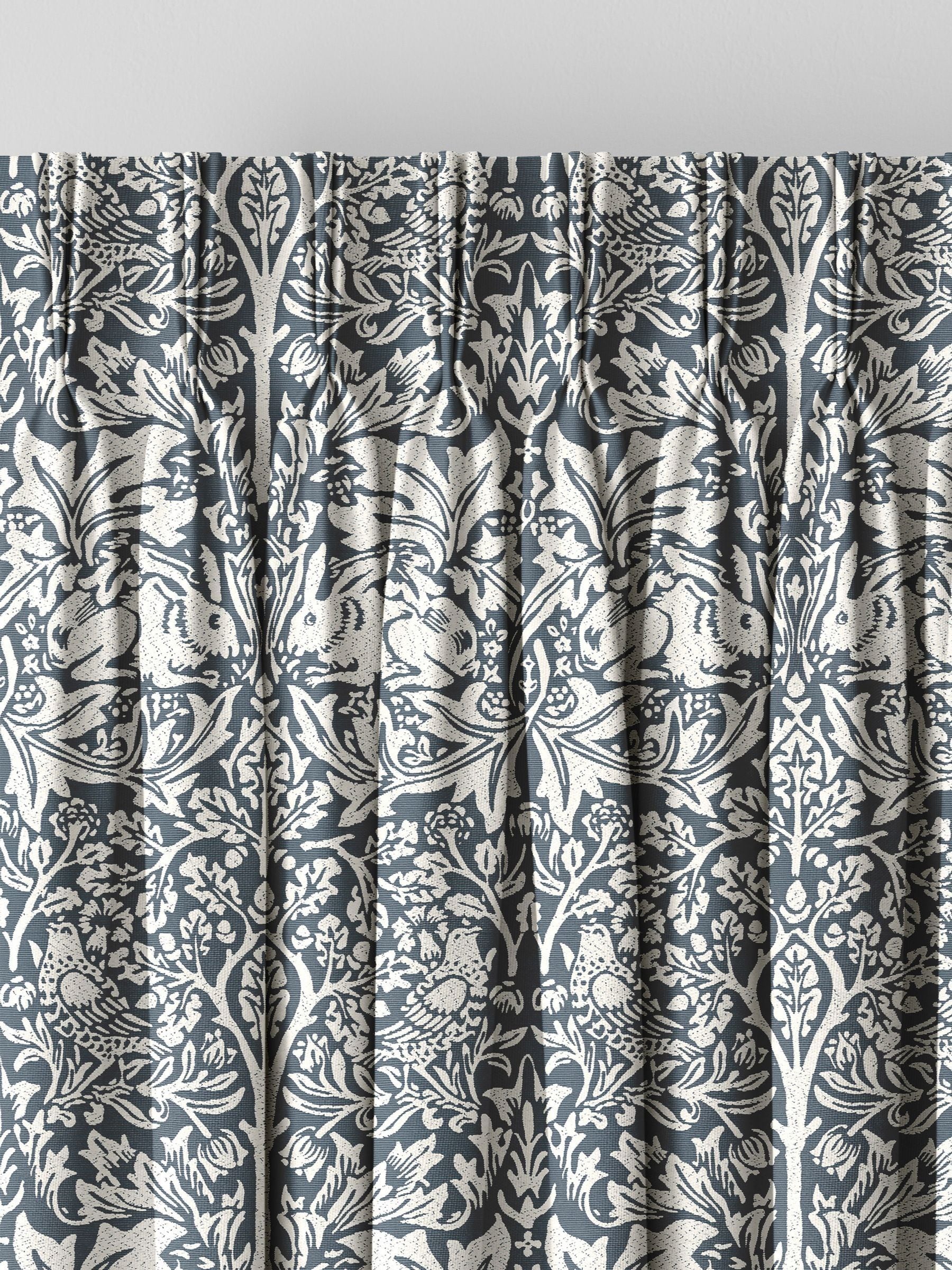 William Morris River Blue Brother Rabbit curtains, imported from the UK