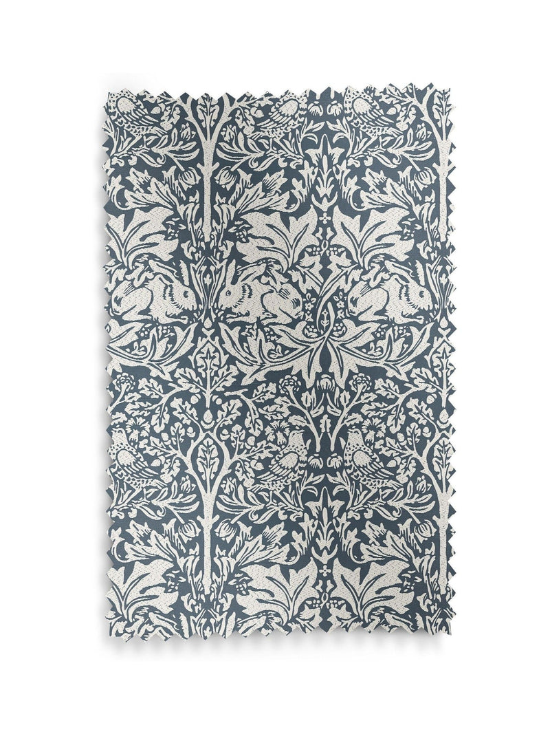 William Morris River Blue Brother Rabbit curtains, imported from the UK