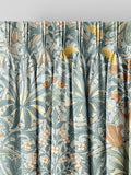 William Morris blue Woodland Weeds design curtains - British product