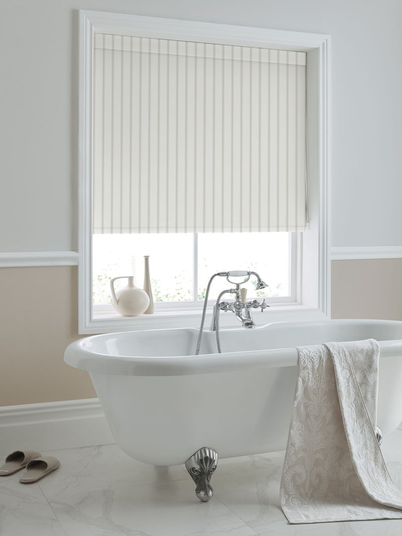 Laura Ashley Natural Farnworth roller blind stripe design, UK version