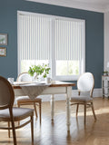 Laura Ashley roller blind dusky blue stripe Farnworth, imported from the UK