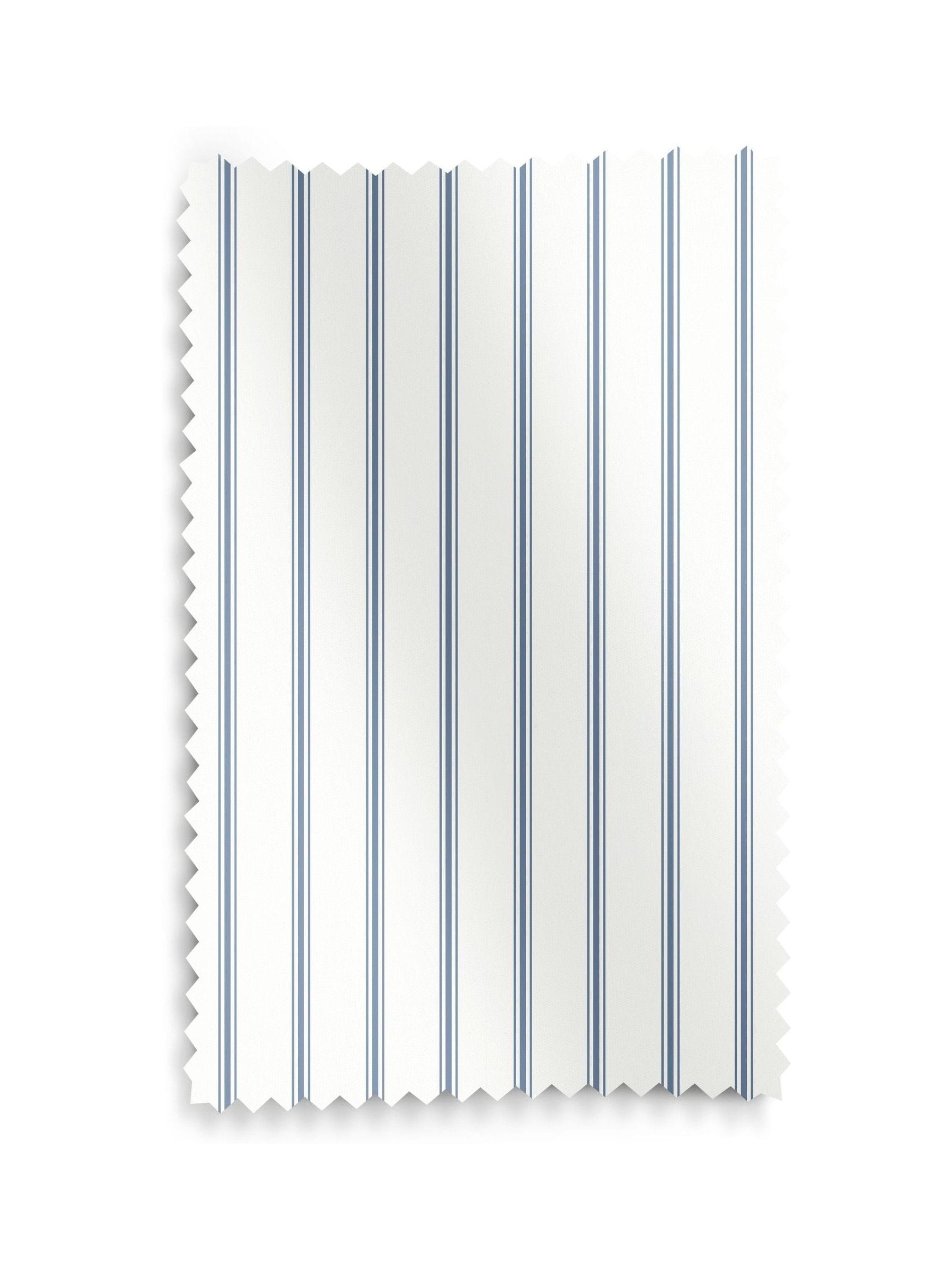 Laura Ashley roller blind dusky blue stripe Farnworth, imported from the UK