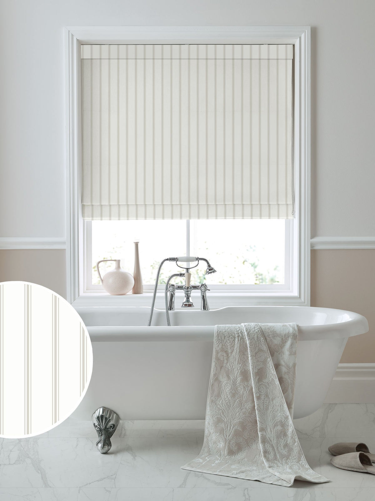 Laura Ashley Natural Farnworth roman blind, UK version