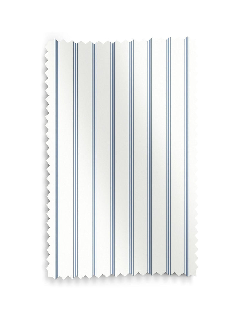 Laura Ashley Farnworth dusky blue stripe curtains, imported from the UK