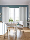 Laura Ashley Farnworth dusky blue stripe curtains, imported from the UK