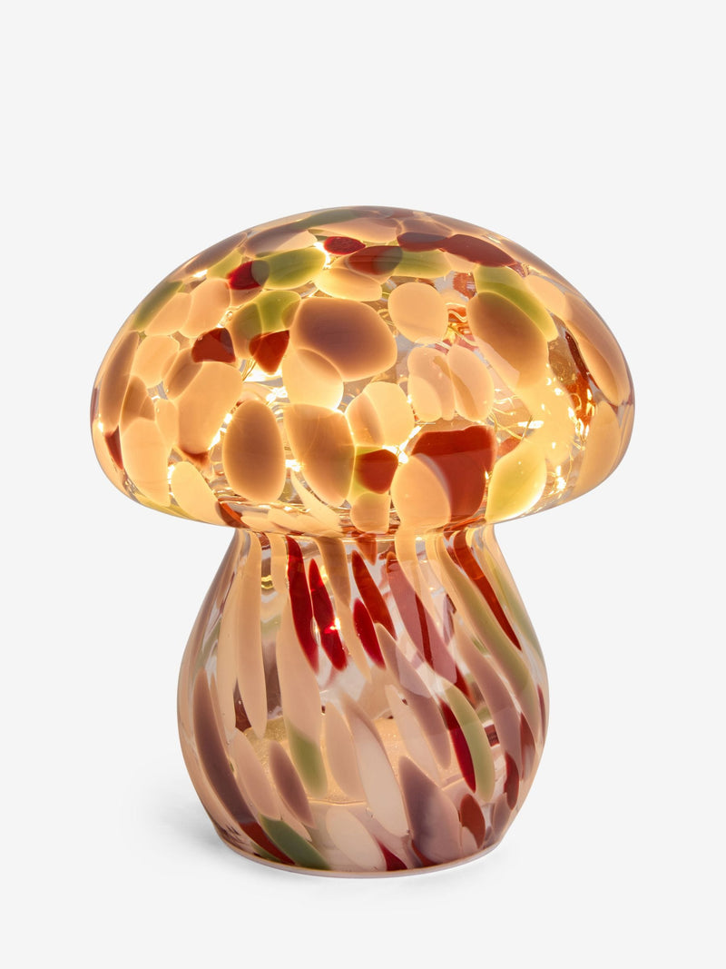 Pink confetti toadstool battery operated feature light 15.5cm, imported from the UK
