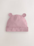 Pink baby beanies 3 pack for 0-18 months, UK version