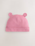 Pink baby beanies 3 pack for 0-18 months, UK version