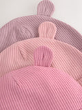 Pink baby beanies 3 pack for 0-18 months, UK version