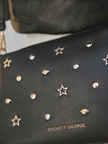 Rockett St George Black Icon Stud cross-body bag, imported from the UK