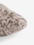Snow leopard print faux fur cushion 50x50cm (British brand)