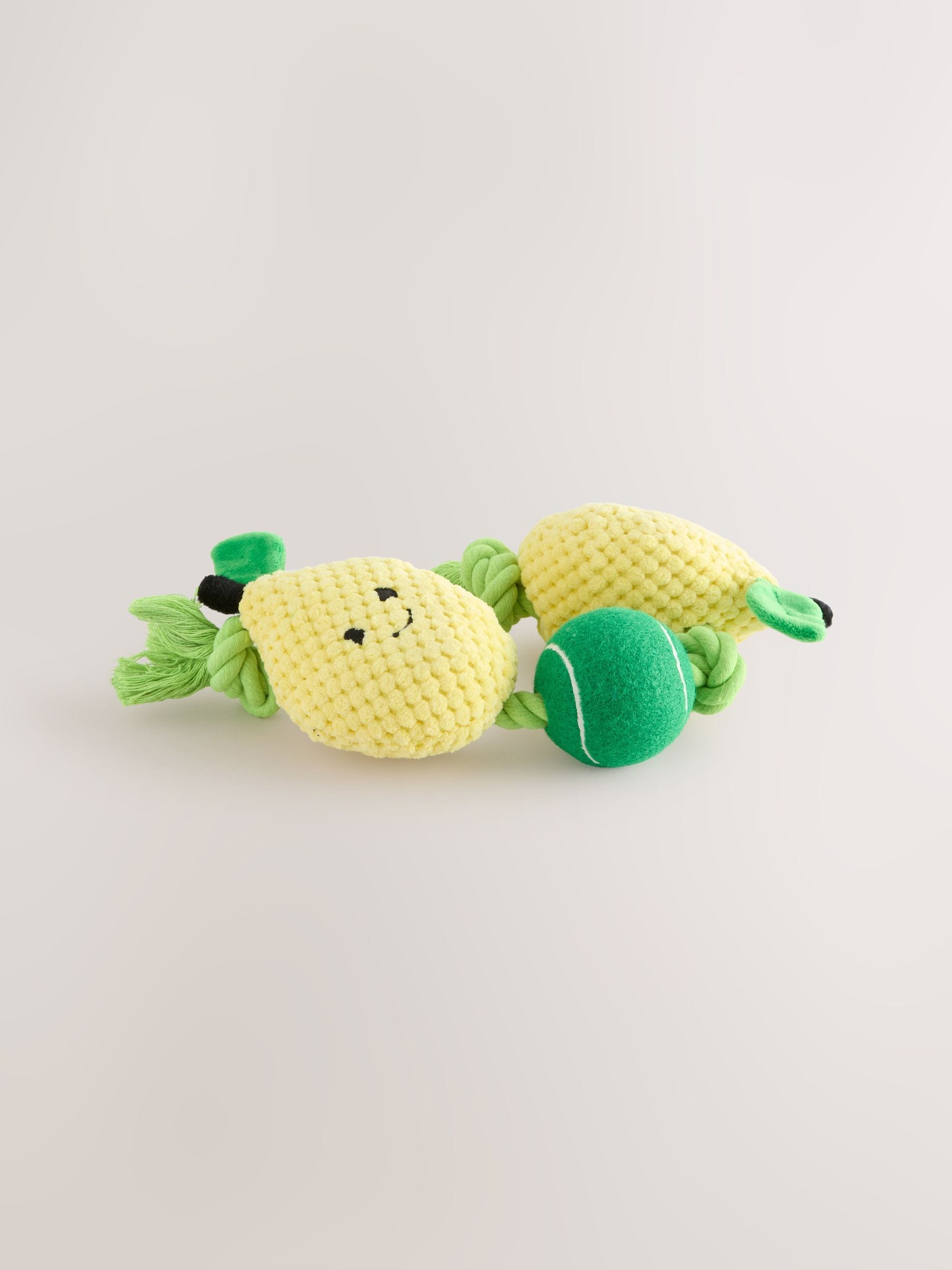 Rope pull pet toy lemon ball design for dogs (British brand)