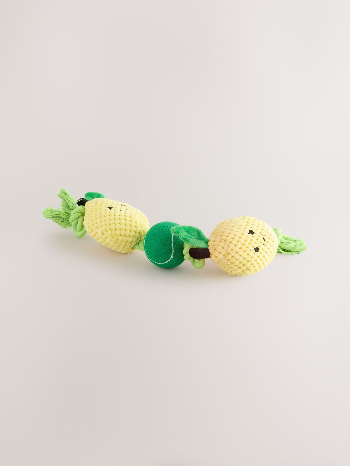 Rope pull pet toy lemon ball design for dogs (British brand)