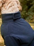 Navy pet fleece 100% polyester, imported from the UK