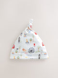 Blue London tie top baby hats 3 pack, UK version