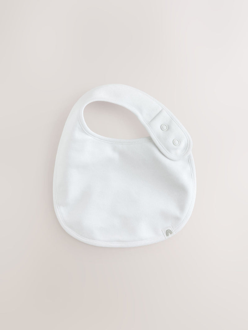 White baby bibs 10 pack (British brand)