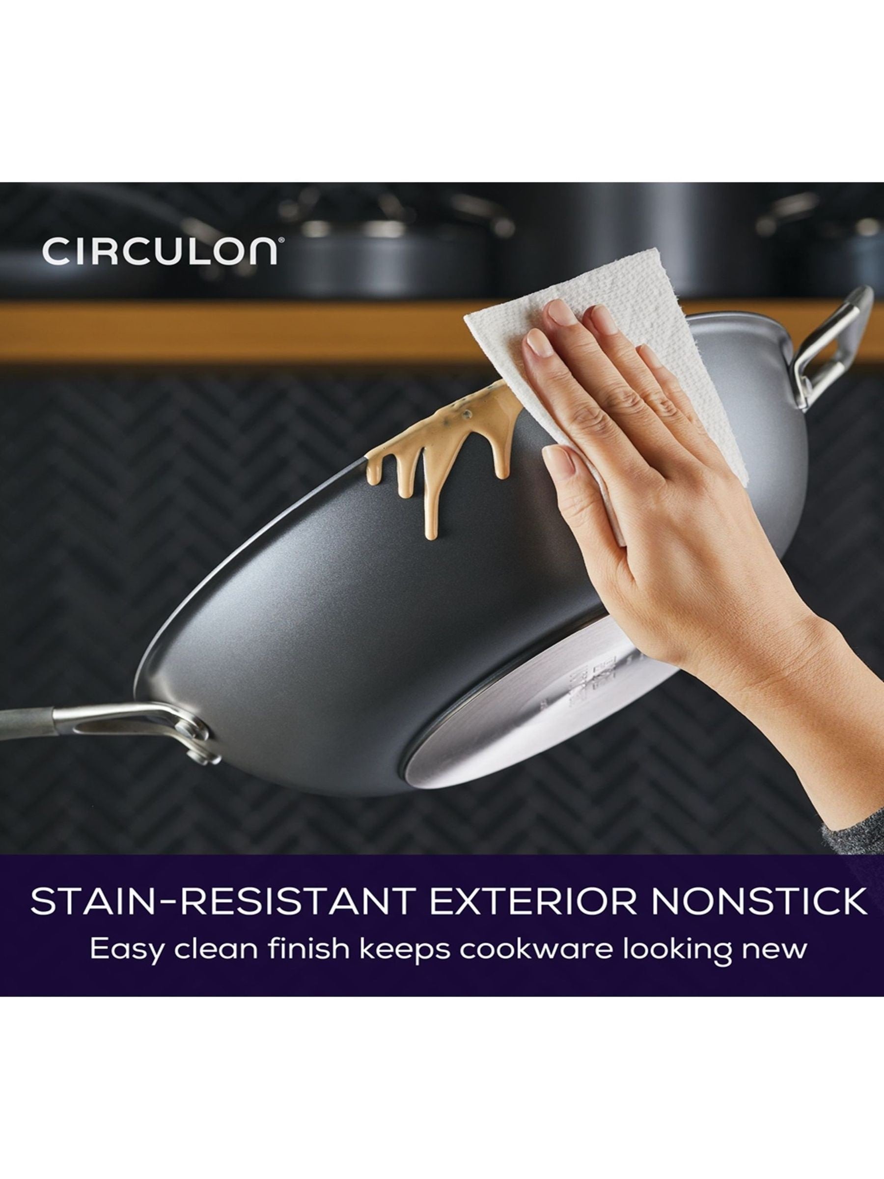 Circulon Grey Scratch Defense Extreme 34cm frying pan - British product