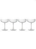 Luigi Bormioli grey Optica champagne glasses set of 4, UK version