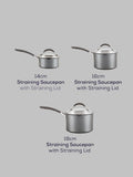 Circulon grey nonstick saucepan set with ScratchDefense - British product
