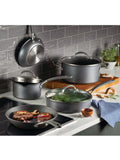 Circulon grey nonstick cookware set with scratch defense, 5 pieces - British product