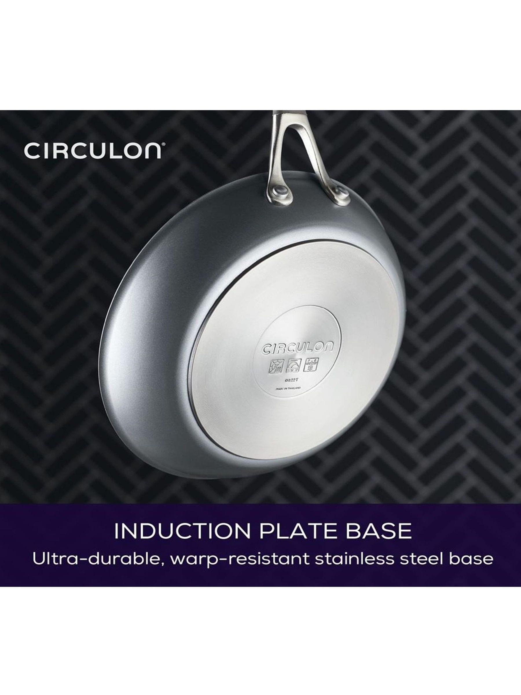Circulon grey nonstick cookware set with scratch defense, 5 pieces - British product