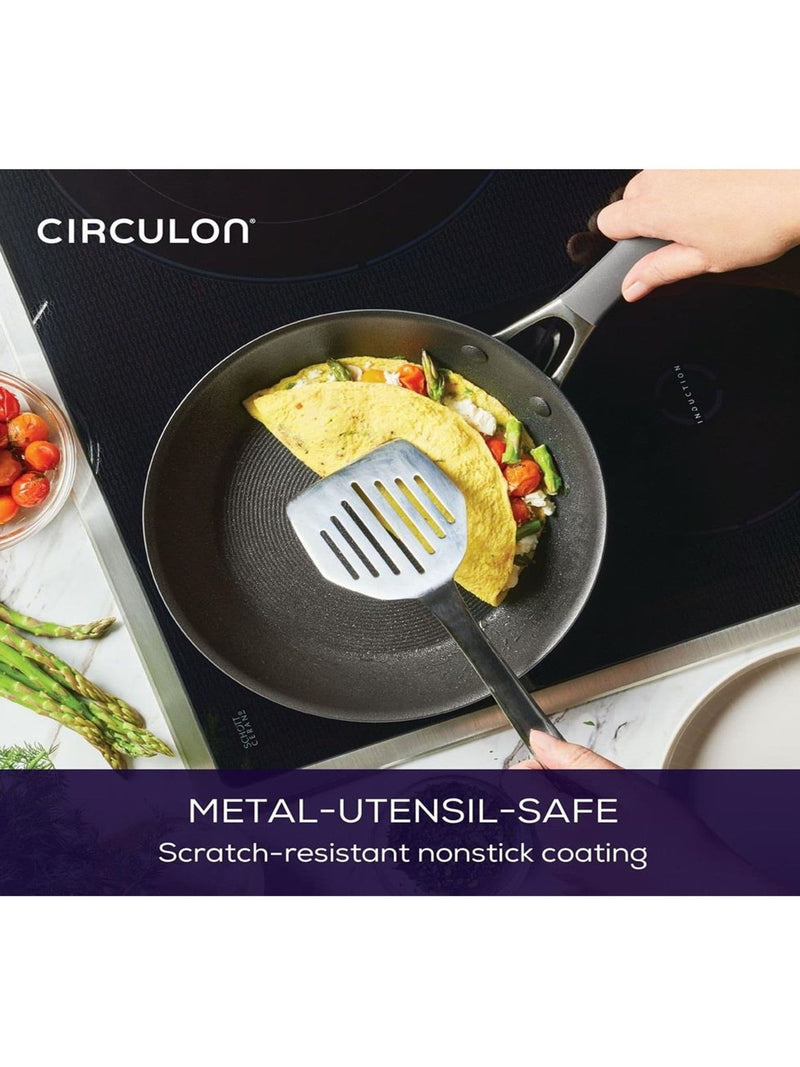 Circulon grey nonstick cookware set with scratch defense, 5 pieces - British product