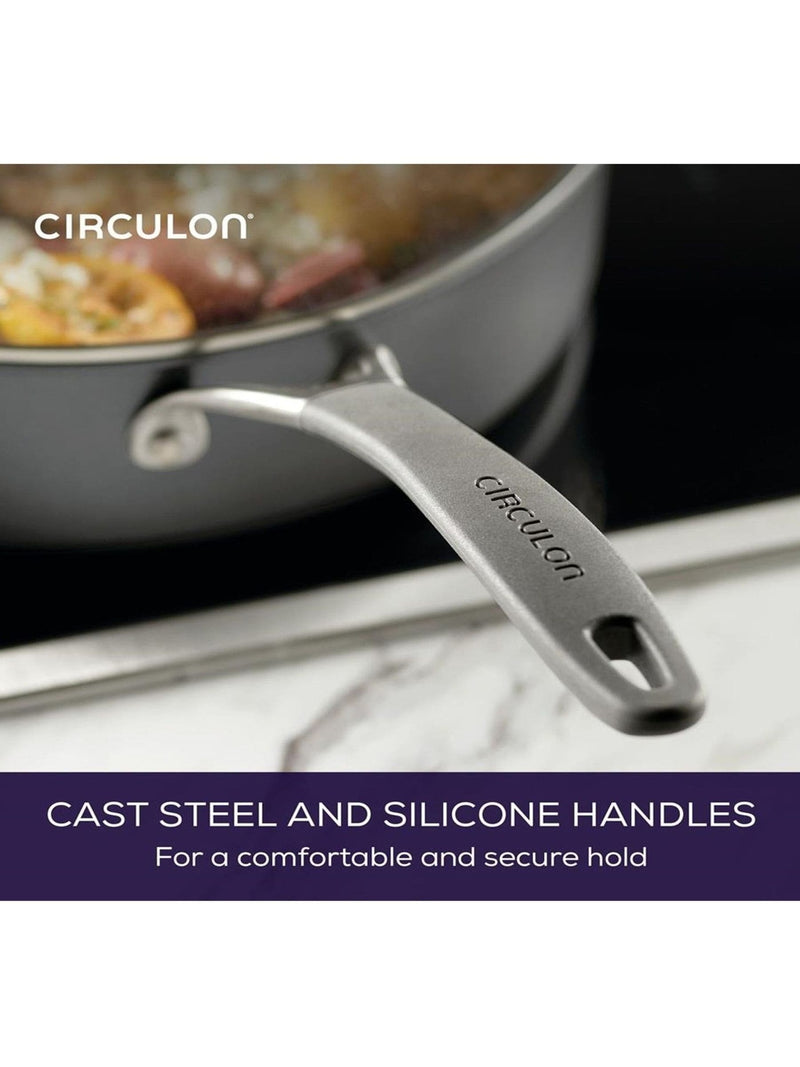 Circulon grey nonstick cookware set with scratch defense, 5 pieces - British product