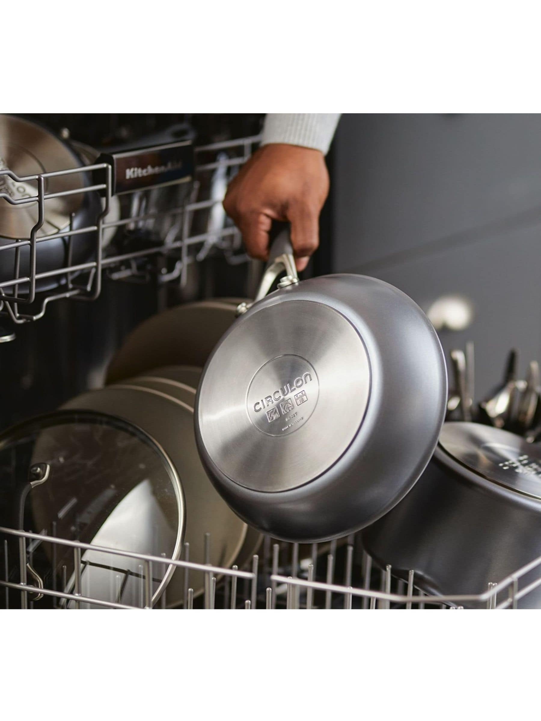 Circulon grey nonstick cookware set with scratch defense, 5 pieces - British product