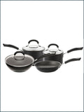 Circulon 4 piece black total hard anodised non stick cookware set - British product