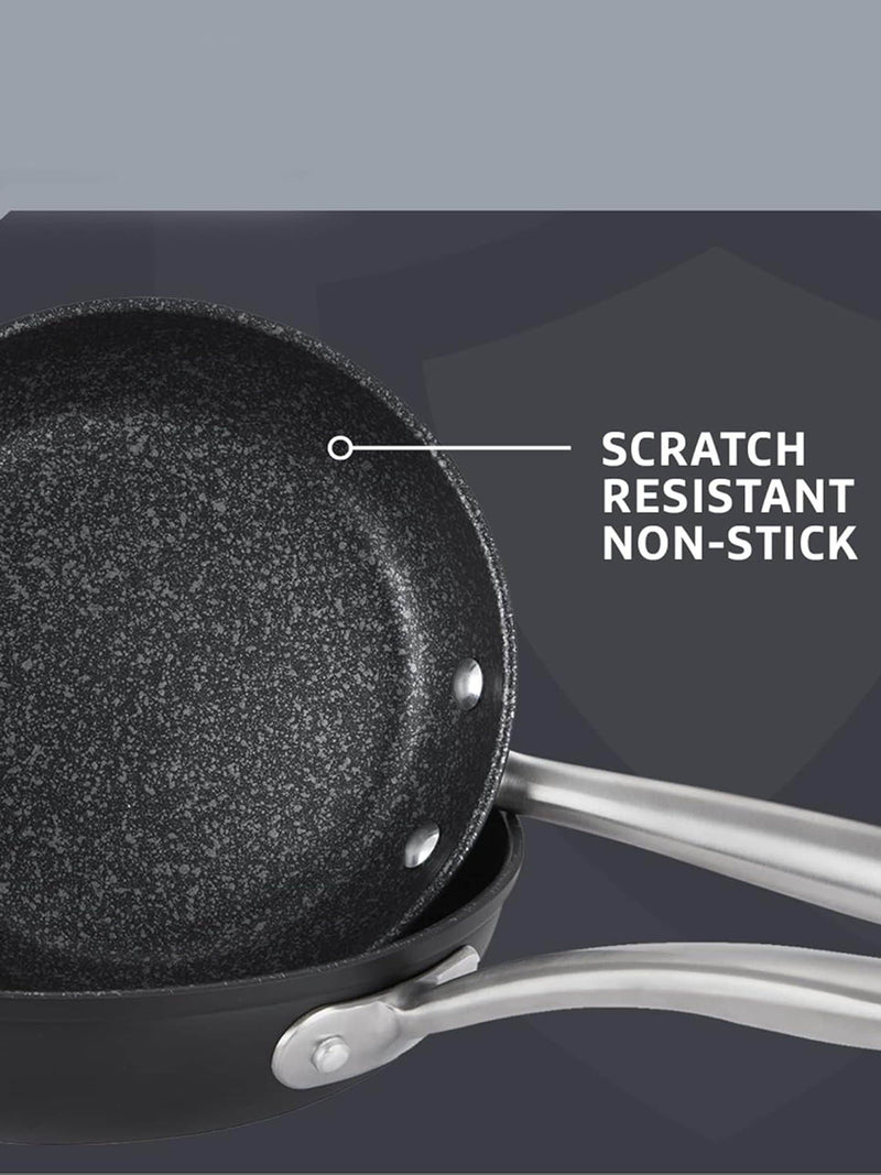 Prestige Grey Scratch Guard Frying Pan Set