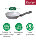 Prestige Grey Earthpan ceramic non stick frying pan 20cm, UK version