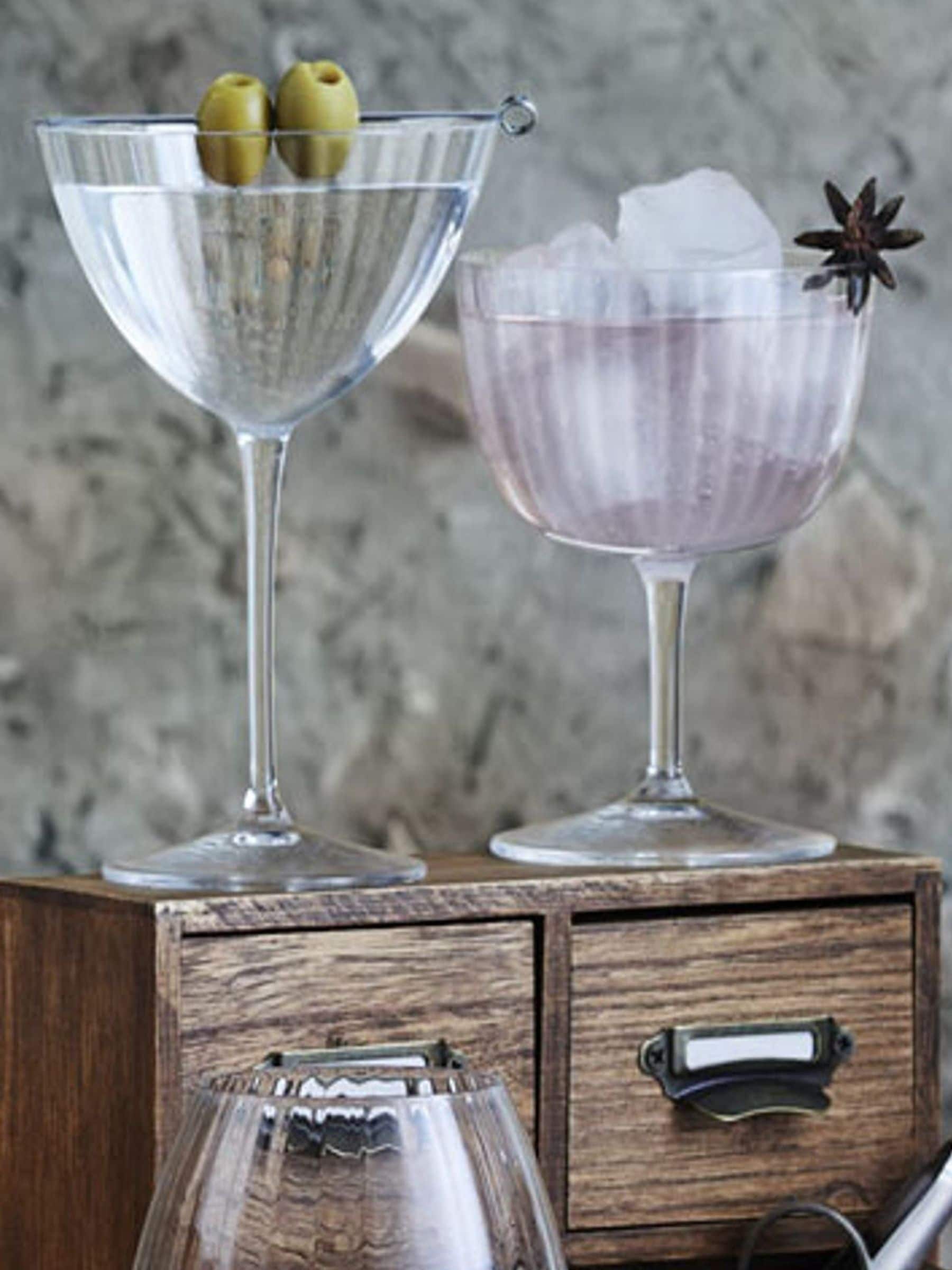 Luigi Bormioli Grey Optica martini glasses set of 4, UK version