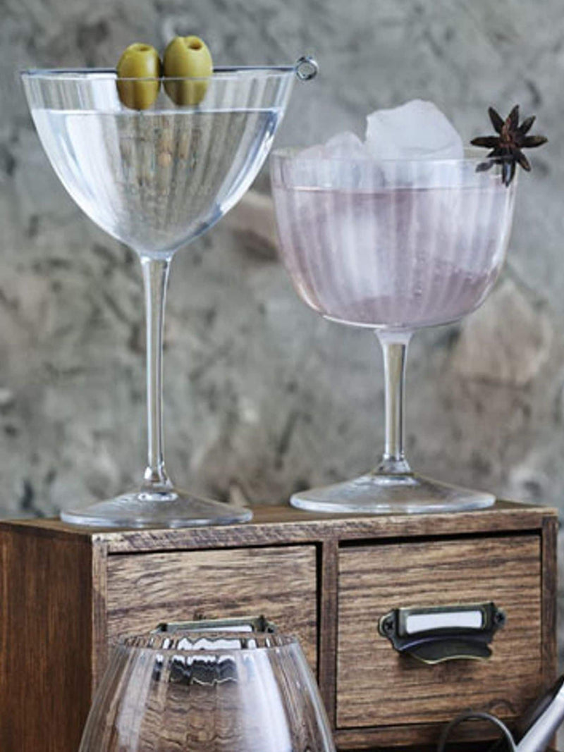 Luigi Bormioli Grey Optica martini glasses set of 4, UK version