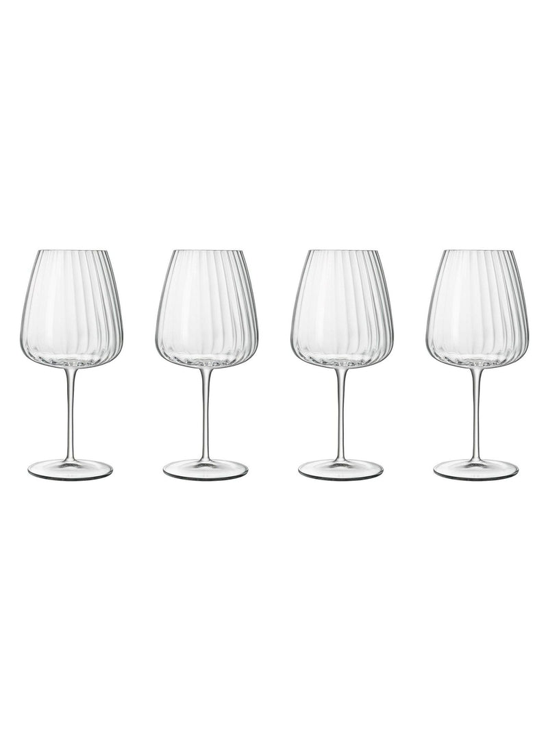 Luigi Bormioli Set of 2 Grey Optica Red Wine Glasses