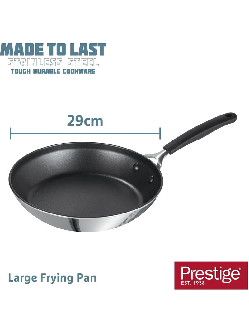 Prestige Grey Made To Last 29cm frying pan, imported from the UK
