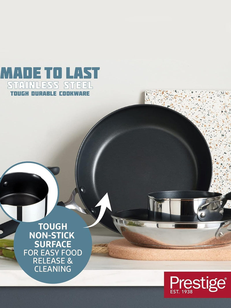 Prestige Grey Made To Last 29cm frying pan, imported from the UK