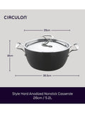 Circulon Grey Style deep chefs casserole 26cm - British product
