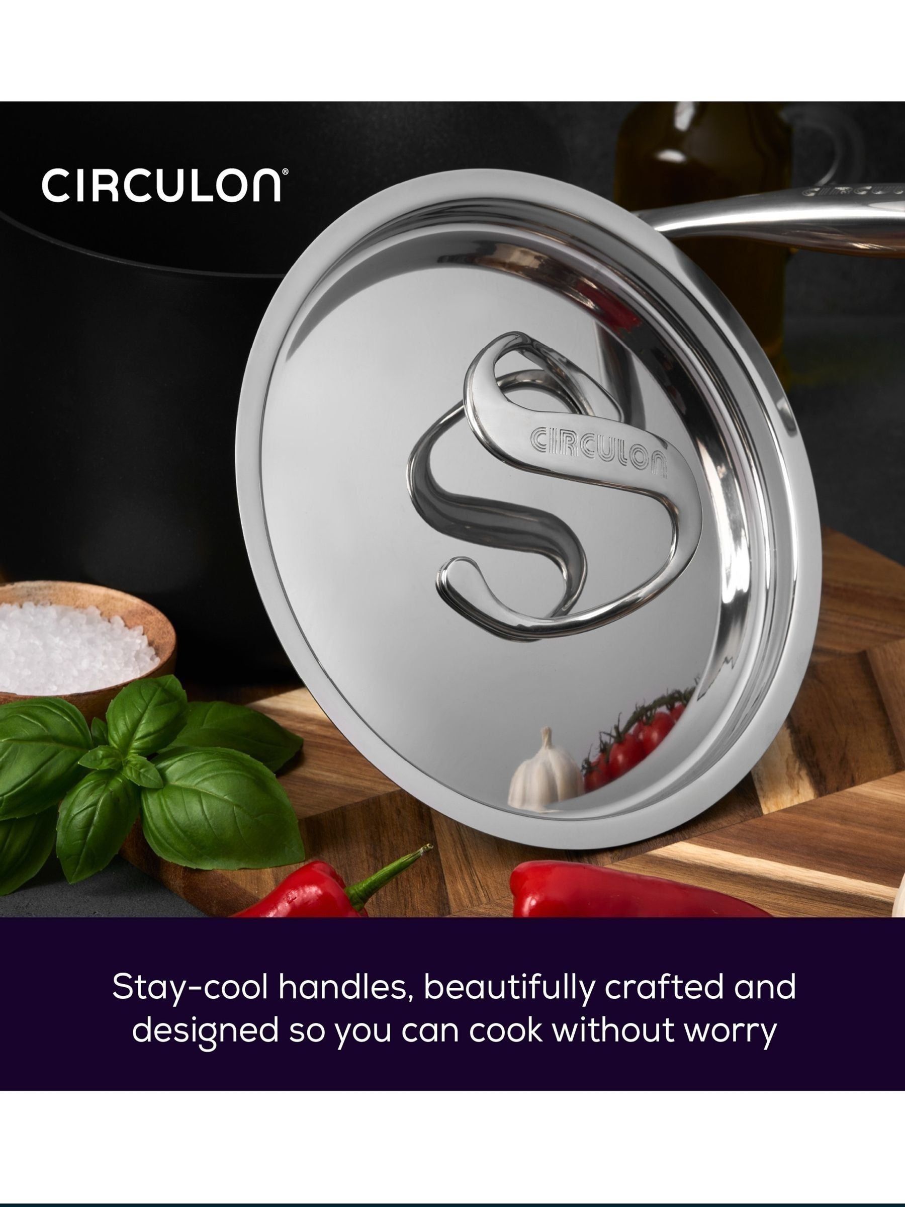 Circulon Grey Style deep chefs casserole 26cm - British product