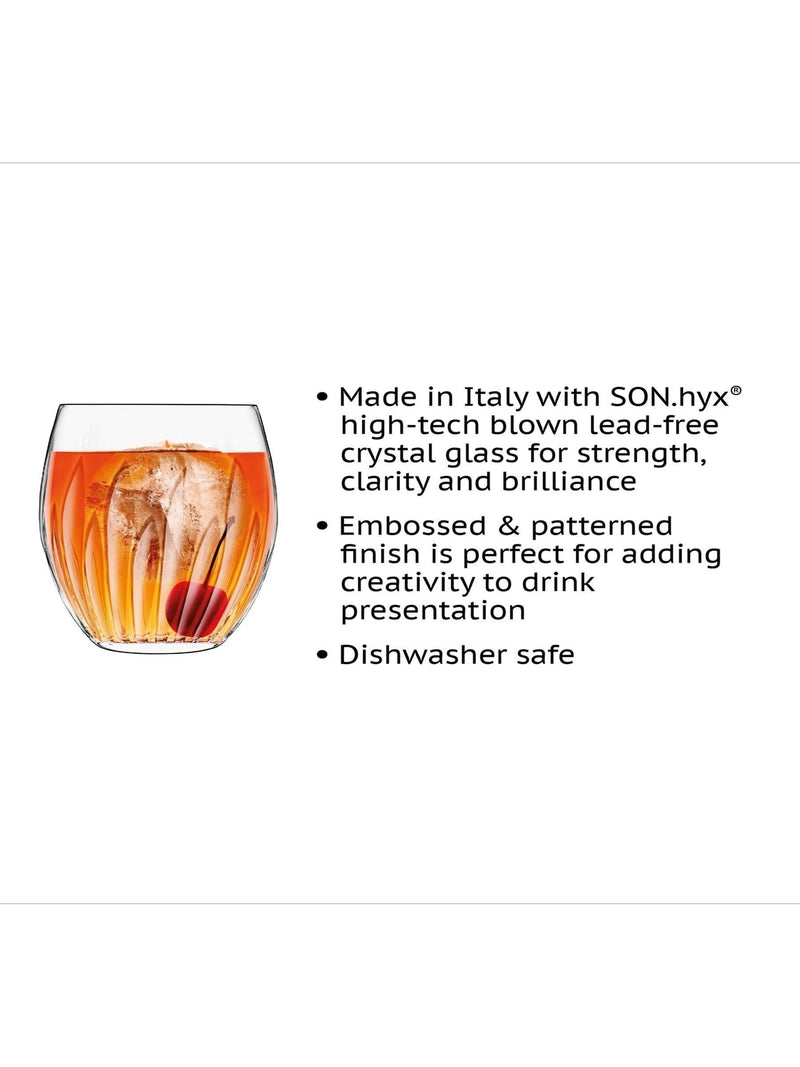 Luigi Bormioli Grey Mixology tumbler glasses set of 4, UK version