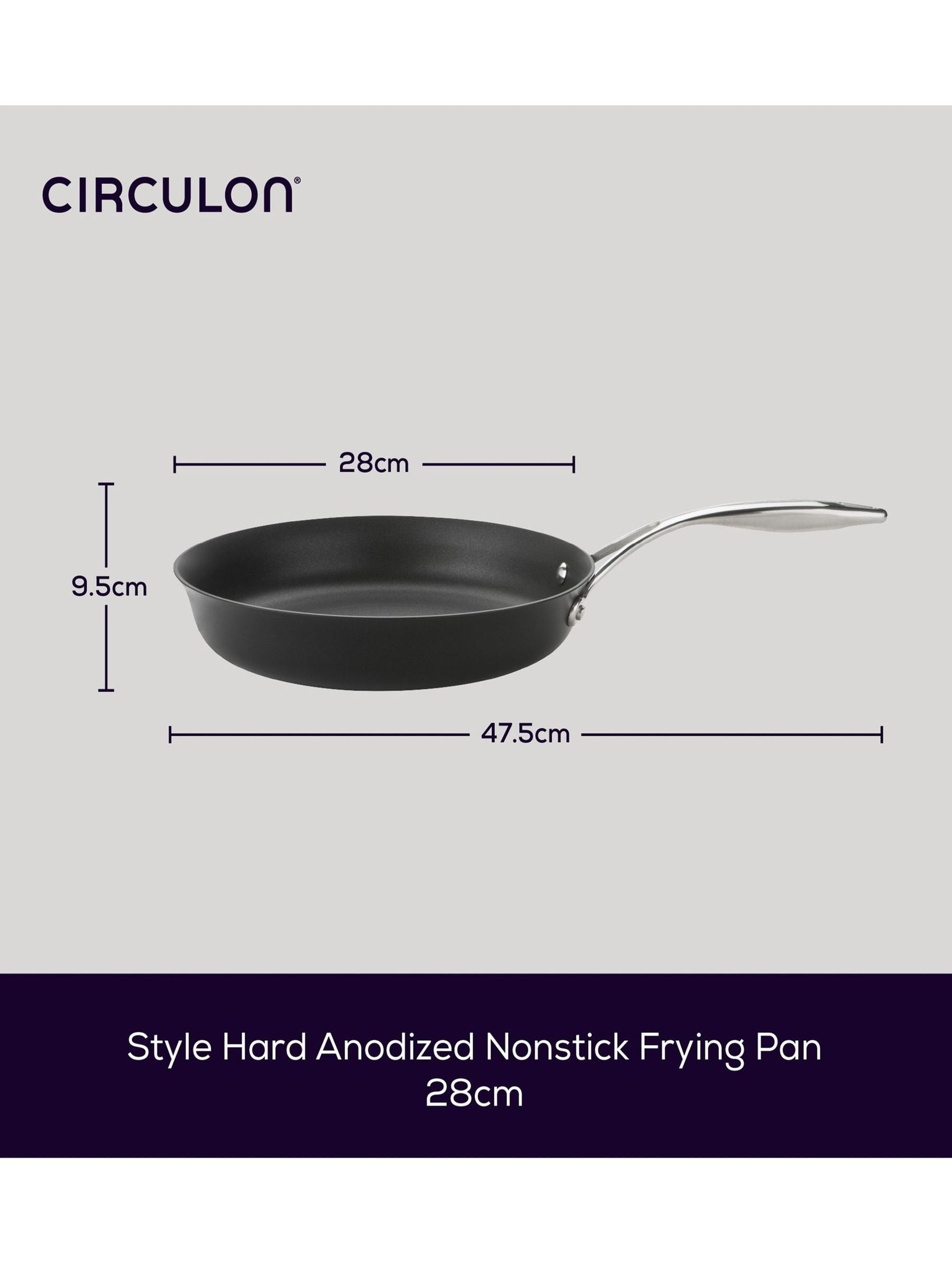 Circulon hard anodised 28cm frying pan (British brand)