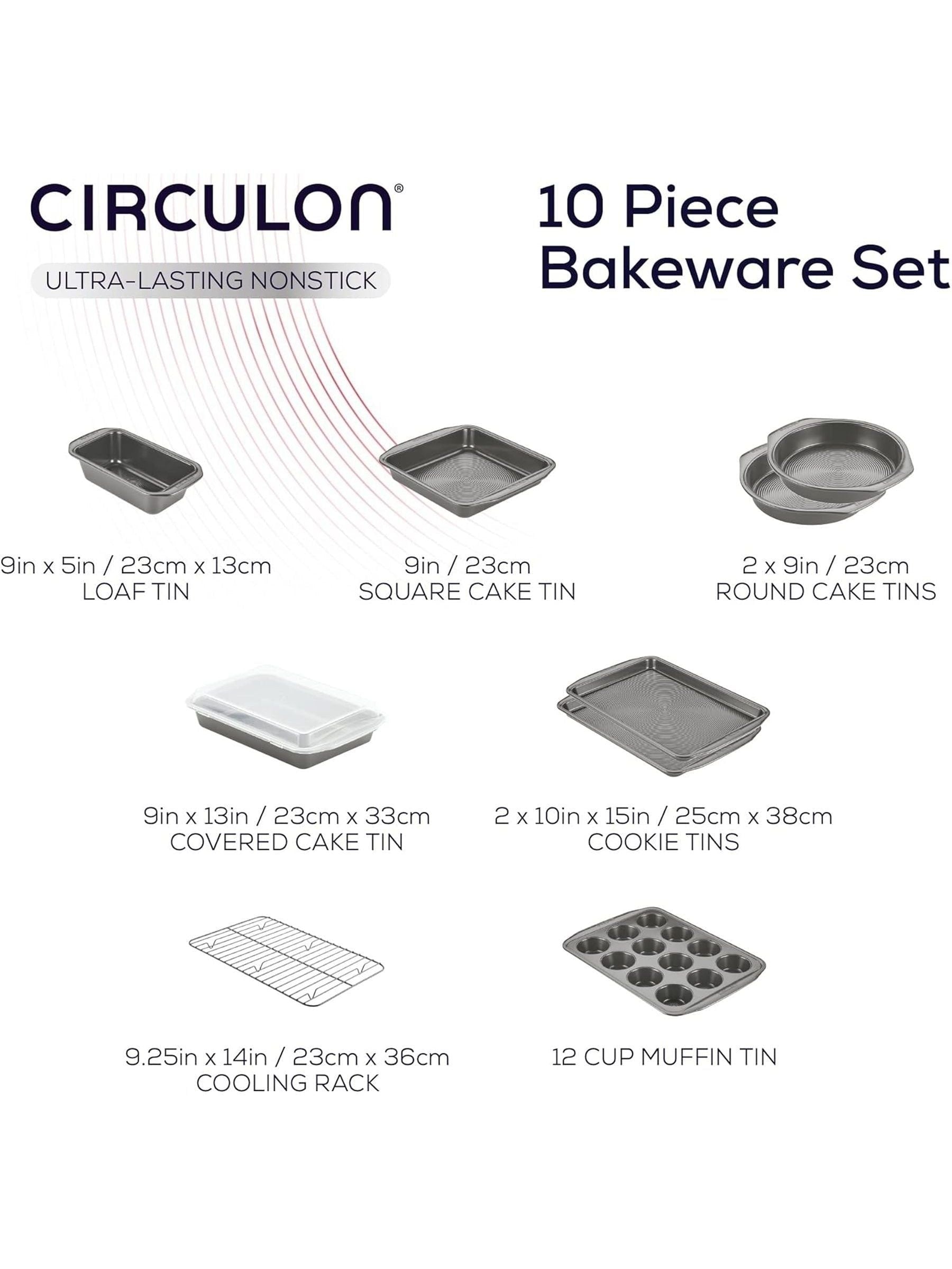 Circulon Grey Momentum 10 piece baking set - British product