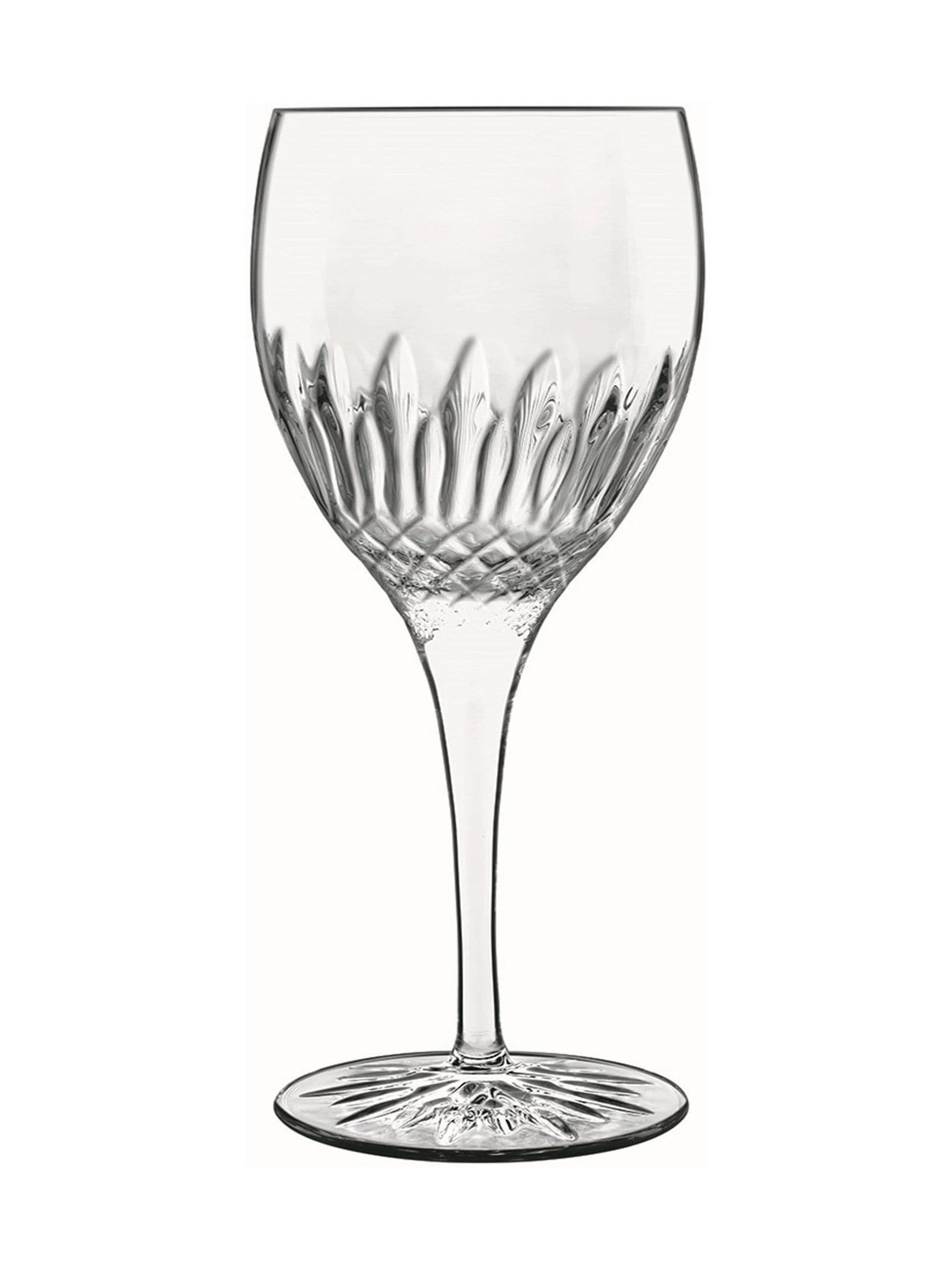 Luigi Bormioli grey diamante white wine glasses 380ml set of 6, imported from the UK