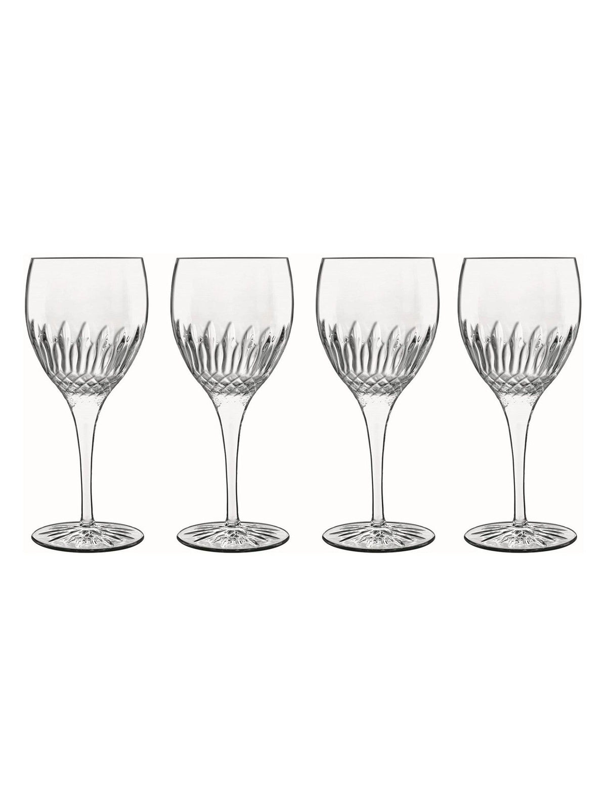 Luigi Bormioli grey diamante white wine glasses 380ml set of 6, imported from the UK