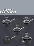 Prestige 5 Piece Grey Scratch Guard Non-Stick Aluminium Cookware Set, imported from the UK