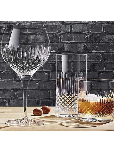 Luigi Bormioli Set aus 4 grauen Diamante Gin-Gläsern