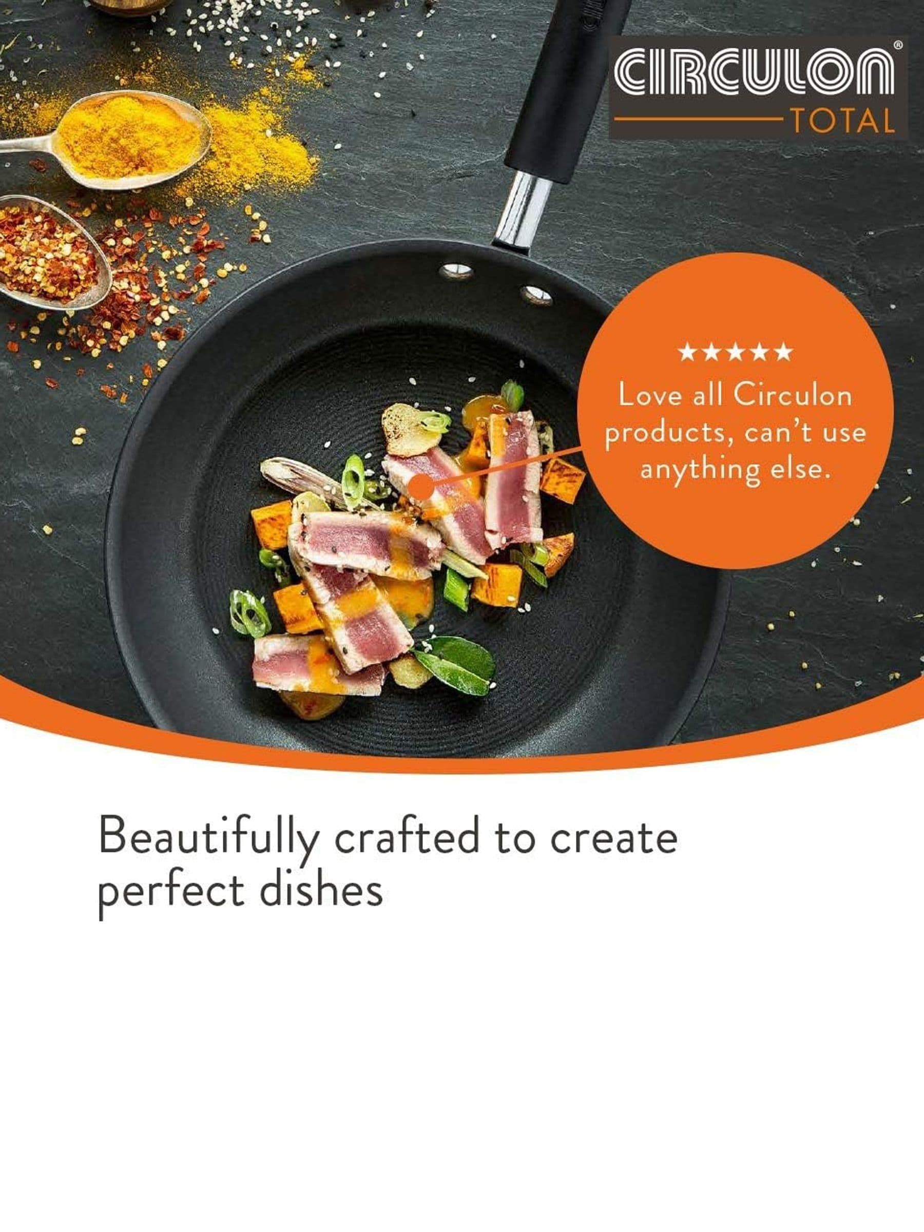 Circulon Grey Total Hard Anodised 30cm frying pan - British product